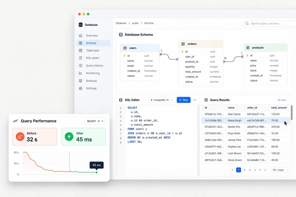 PostgreSQL database design