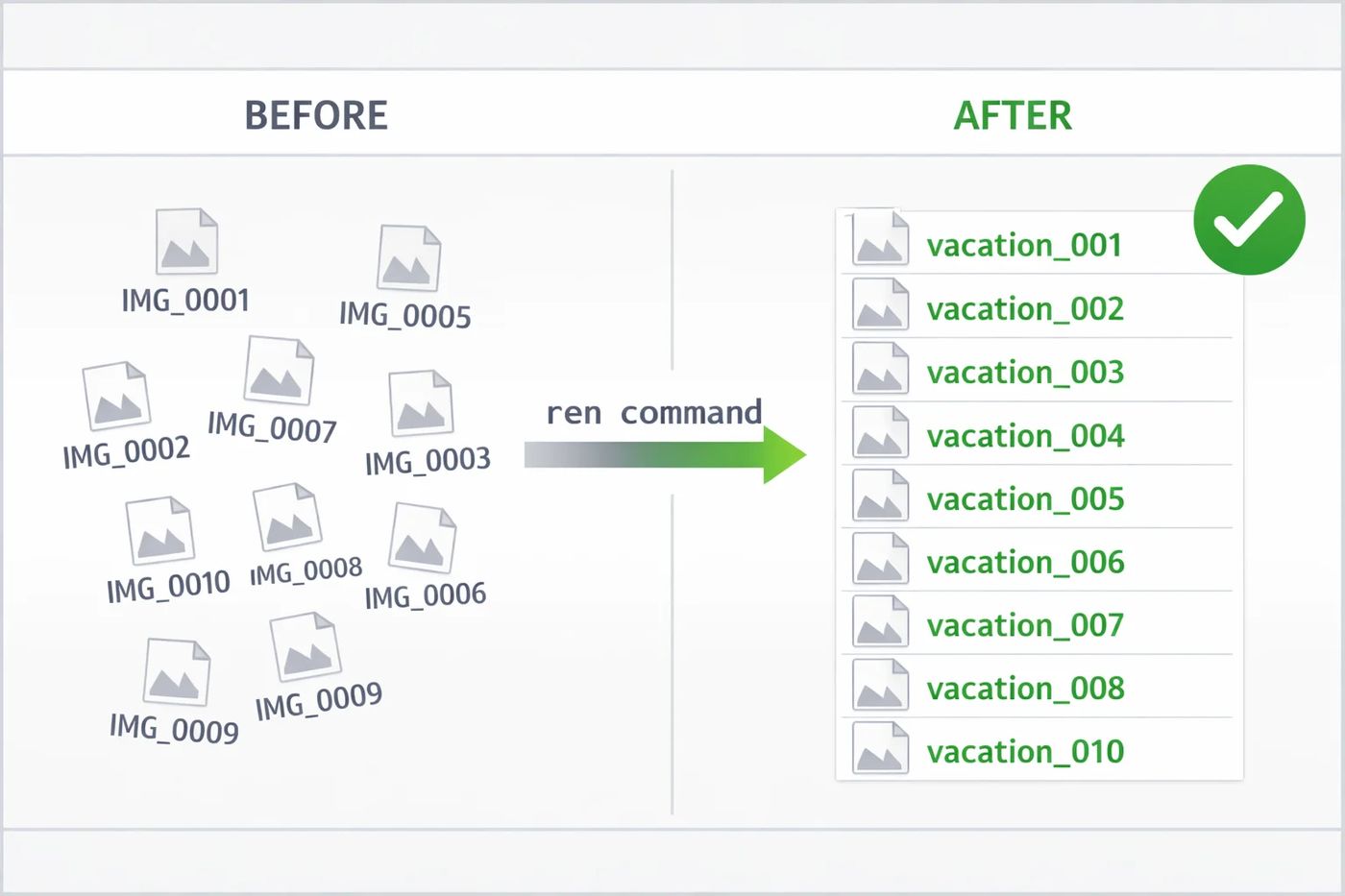 Batch Rename Before and After Example
