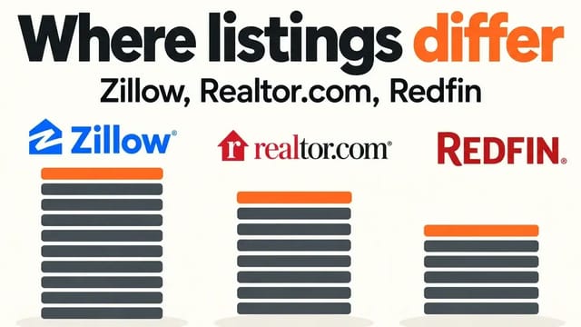 Zillow vs Realtor.com vs Redfin: where listings differ