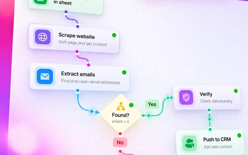 Email extraction to CRM workflow