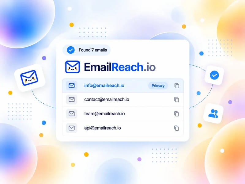 EmailReach finder with verified business emails for a domain