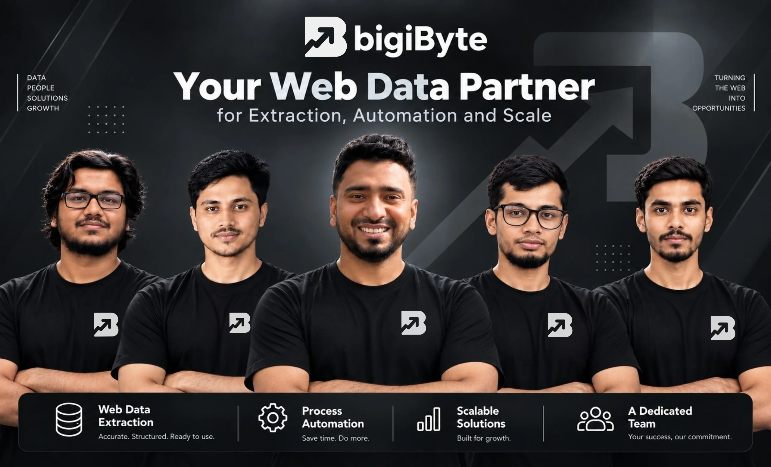The BigiByte team together in the Dhaka office